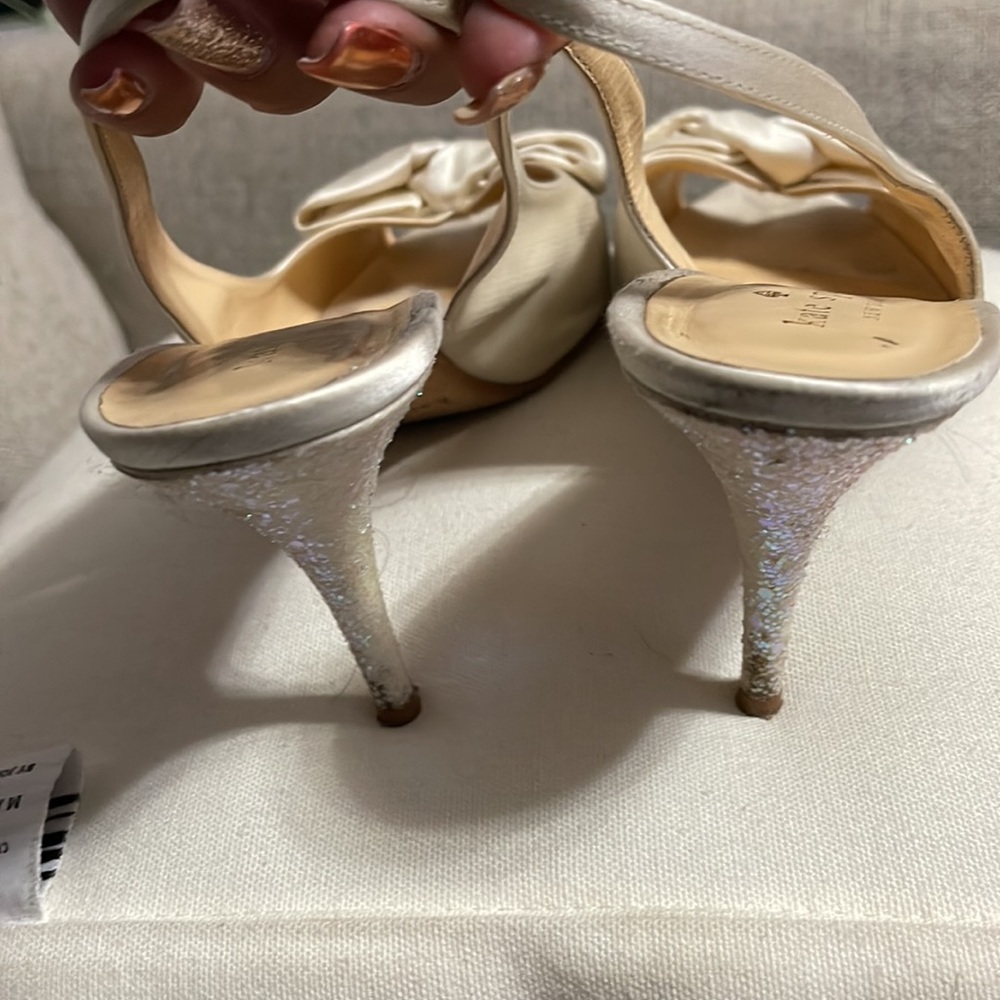 Kate Spade ♠️ Vero Cuoio Creme Heels - Picture 10 of 13
